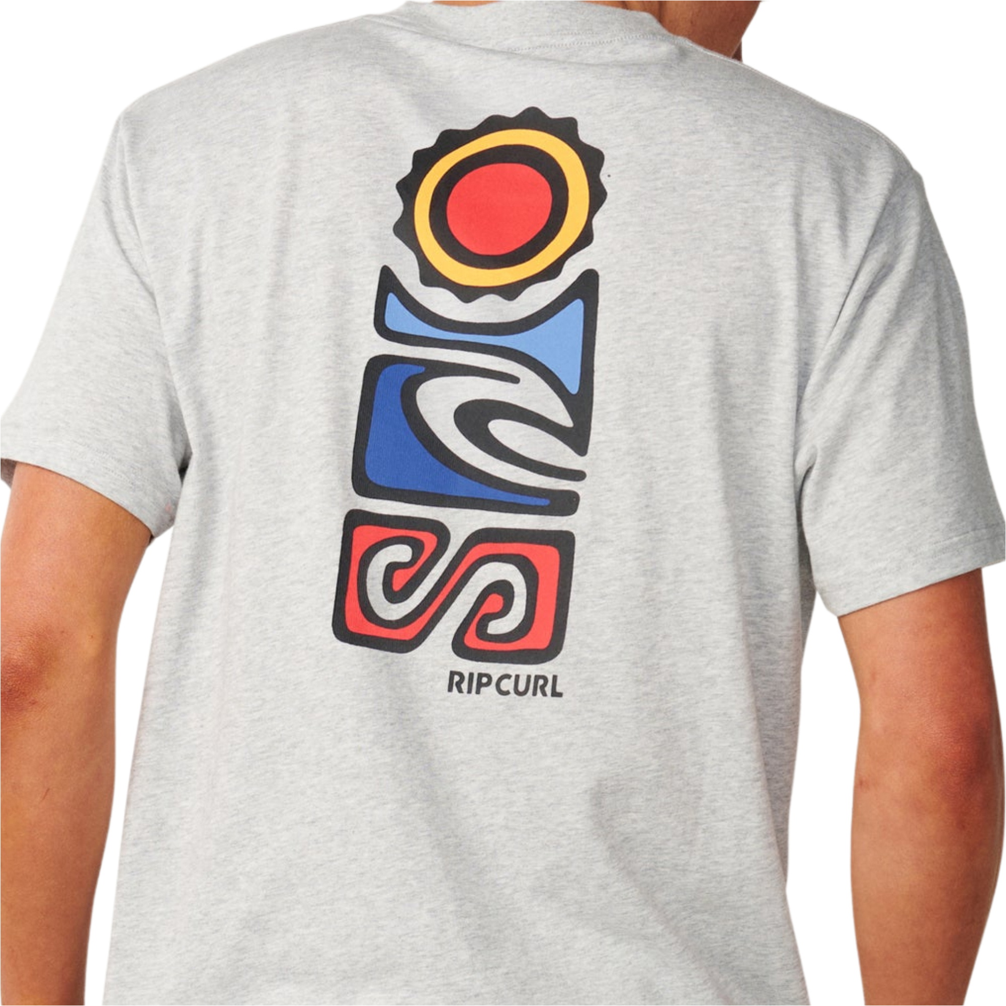 Rip Curl Mens Search Series Vaporcool Stack Relaxed T-Shirt 16IMTE - Grey Marle